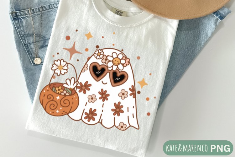 Retro Ghost PNG | Retro Halloween PNG | Kids Halloween PNG