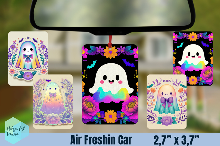 Air Freshener Car |Cute ghost Iridescent Neon