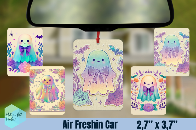 Air Freshener Car |Cute ghost Iridescent Neon