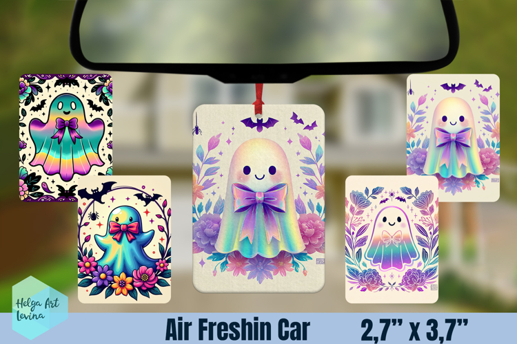 Air Freshener Car |Cute ghost Iridescent Neon