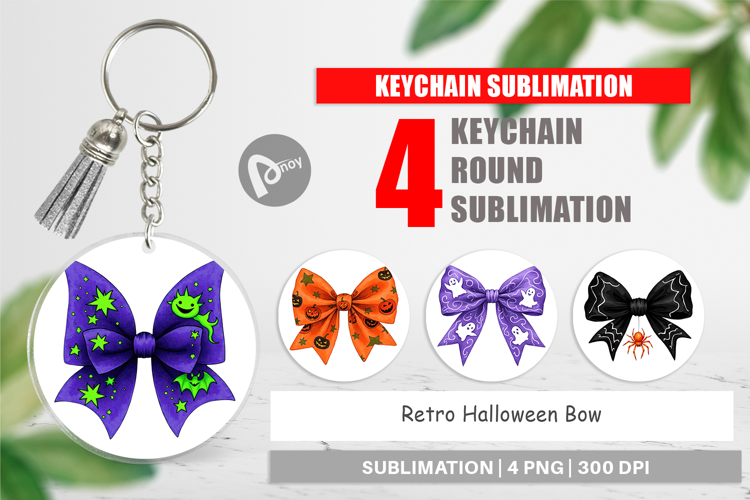 Keychain Retro Halloween Bows