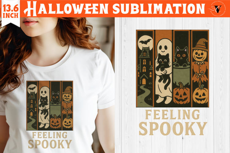 Retro halloween sublimation | Spooky clipart