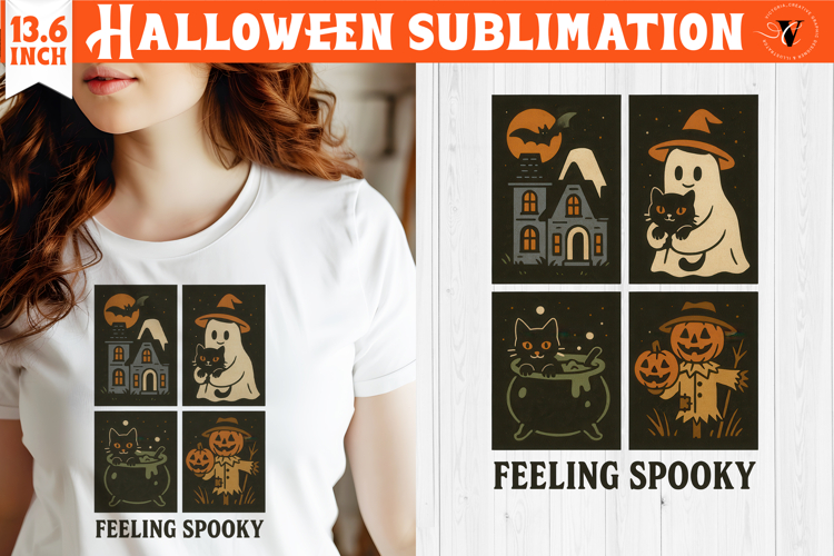 Retro halloween sublimation | Spooky clipart
