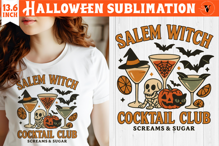 Retro halloween sublimation | Spooky clipart