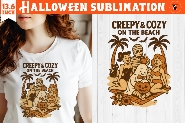 Retro halloween sublimation | Spooky clipart