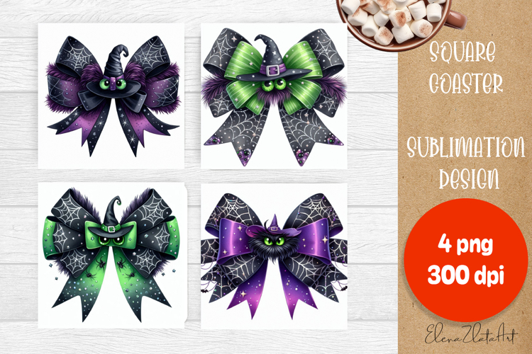 Halloween bow Coaster Design, fantasy bow png
