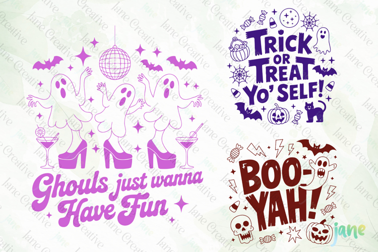 Retro Halloween Doodle SVG PNG Clipart