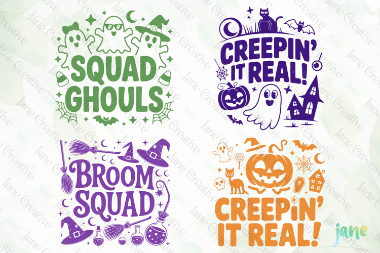 Retro Halloween Doodle SVG PNG Clipart