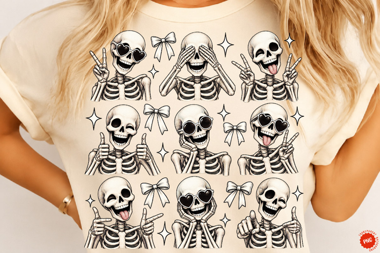 Retro Halloween Funny Skeleton Bow Png, Halloween Png