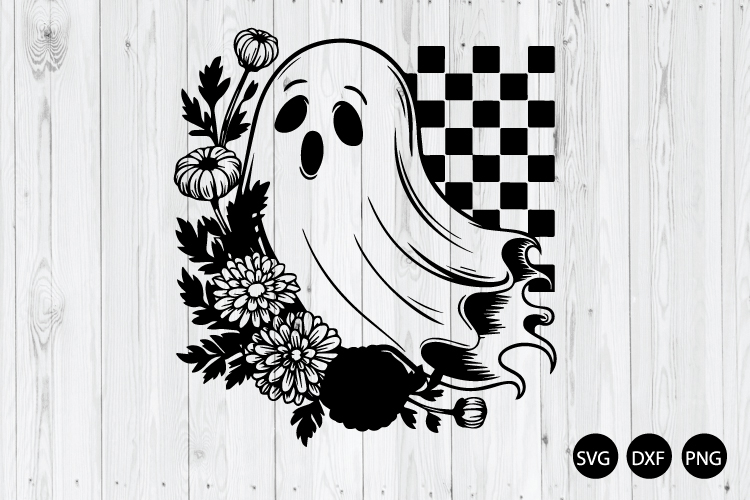 Retro Halloween Ghost SVG, Halloween SVG, Ghost SVG