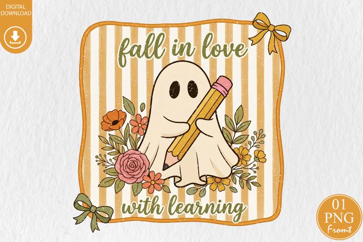 Retro Halloween Ghost Sublimation PNG example image 1