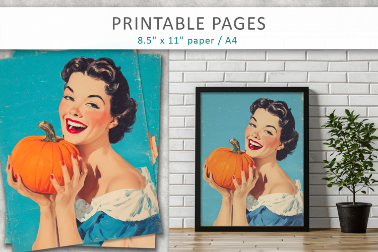 vintage junk journal pages, halloween printable