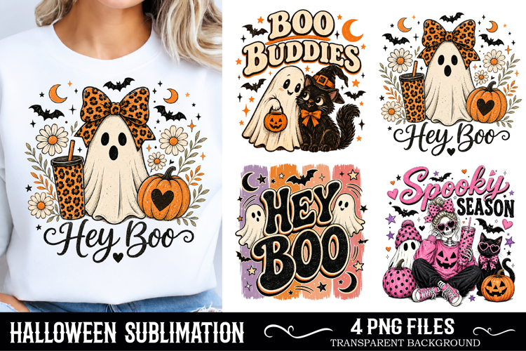 Retro Halloween PNG, Summerween Ghost Design, Spooky Season