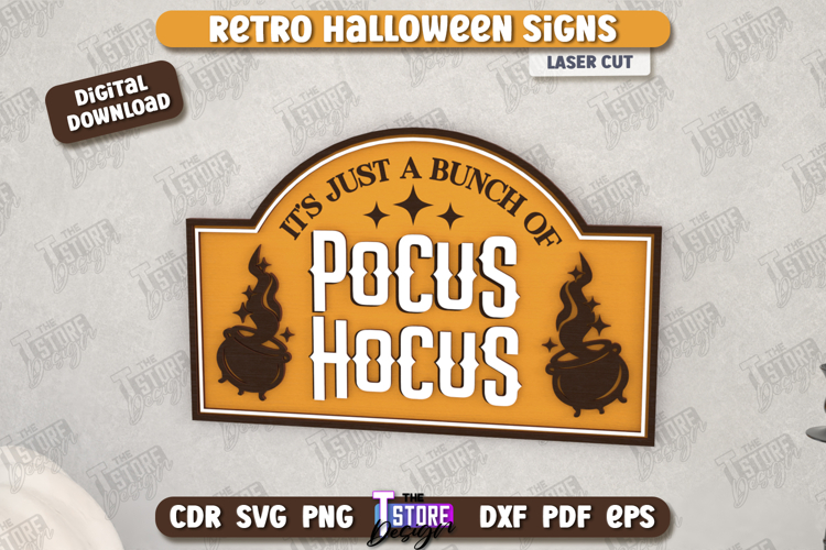 Halloween Retro Sign Laser Cut | Seasonal Home Décor Idea