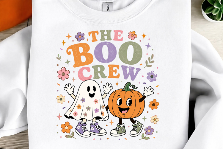Retro Halloween Sublimation PNG, Ghost Pumpkin Designs