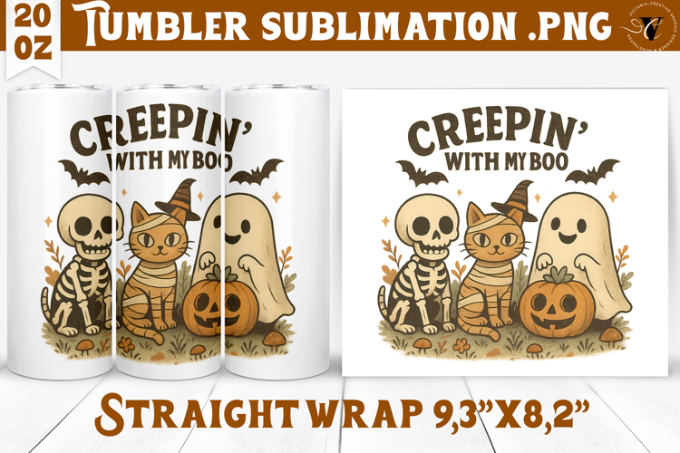 Tumbler Sublimation | Retro halloween | Spooky