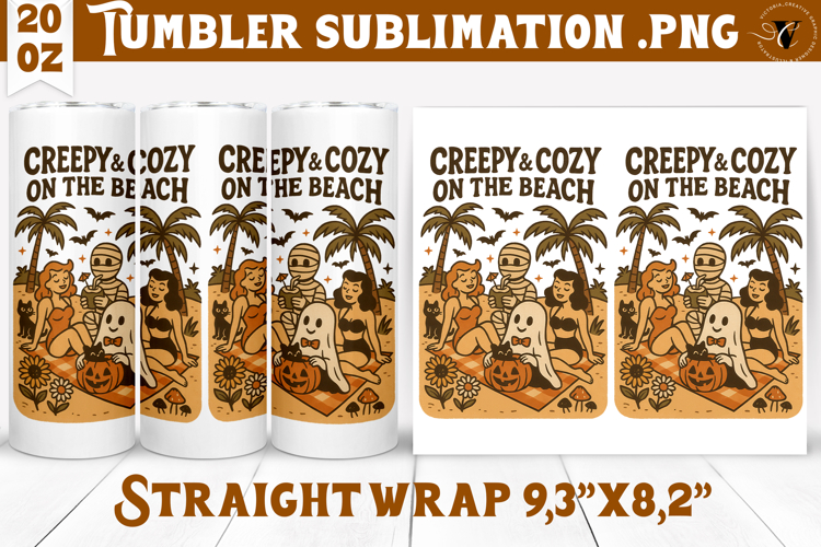 Tumbler Sublimation | Retro halloween | Spooky