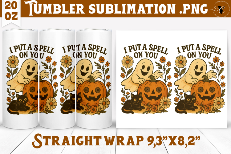 Tumbler Sublimation | Retro halloween | Spooky
