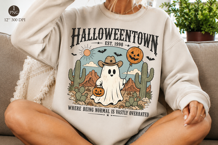 Retro Halloweentown Est 1998 Png, Halloween Pumpkin Png