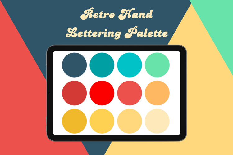Retro Hand Lettering Color Palette - Procreate