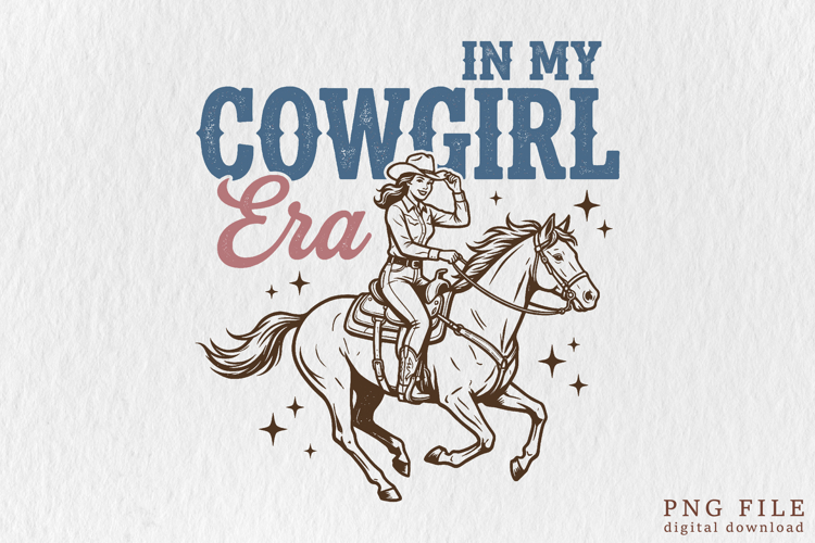 Retro In My Cowgirl Era Horse PNG