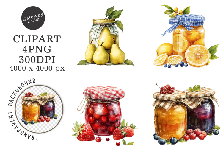 Retro Jam Summer Clipart Png example image 1
