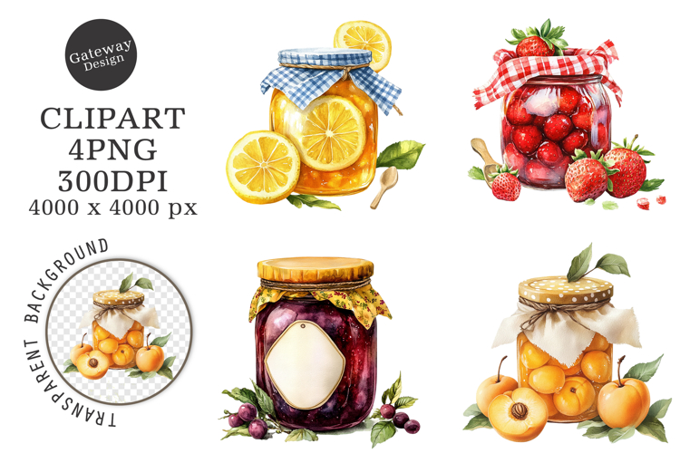 Retro Jam Summer Clipart Png example image 1