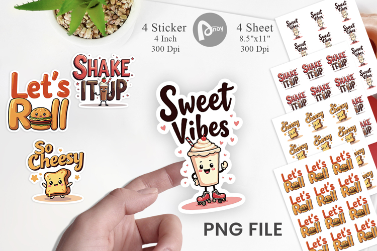 Retro Diner Delights Sticker