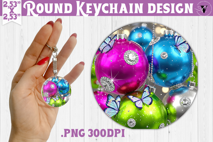 Vintage vibe Round keychain | Y2K glamorous style