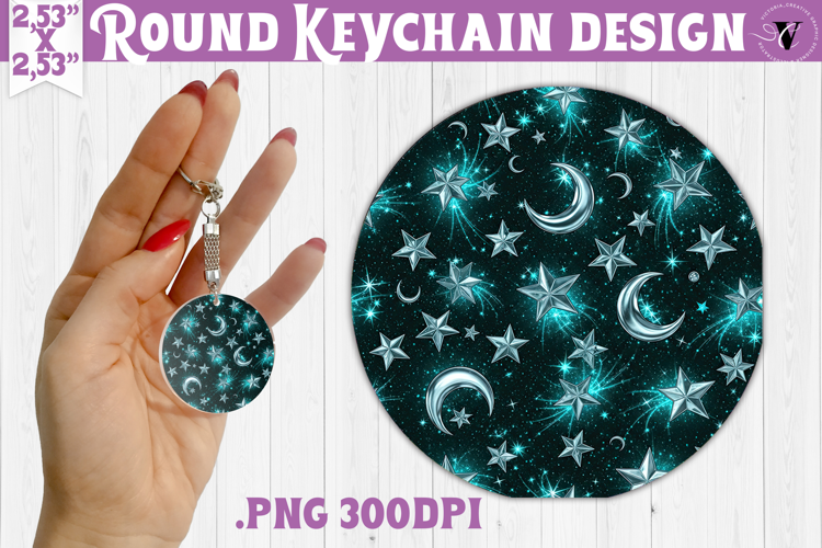 Vintage vibe Round keychain | Y2K glamorous style