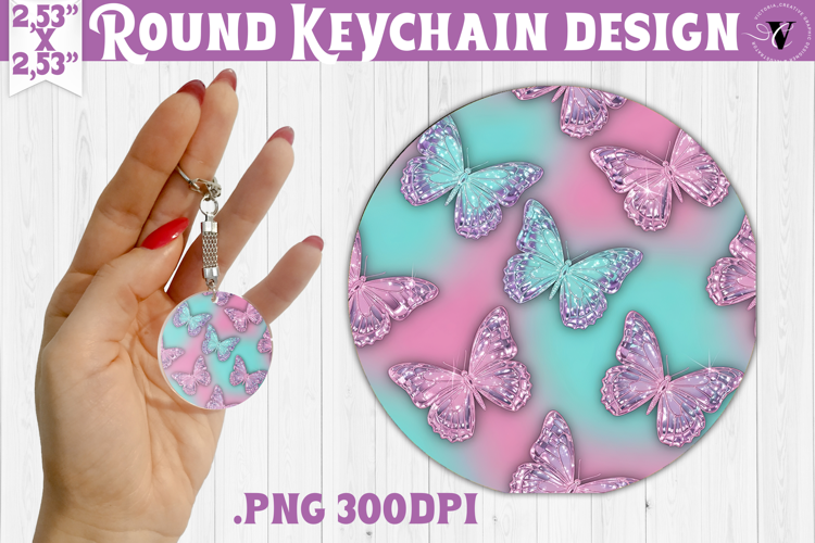 Vintage vibe Round keychain | Y2K glamorous style
