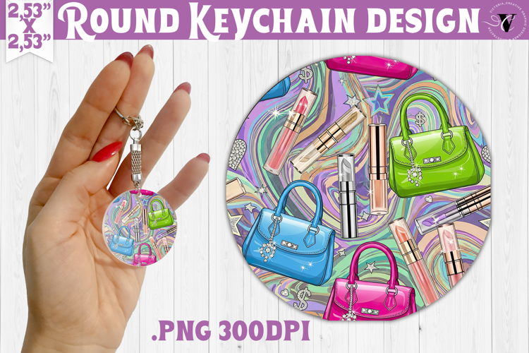 Vintage vibe Round keychain | Y2K glamorous style