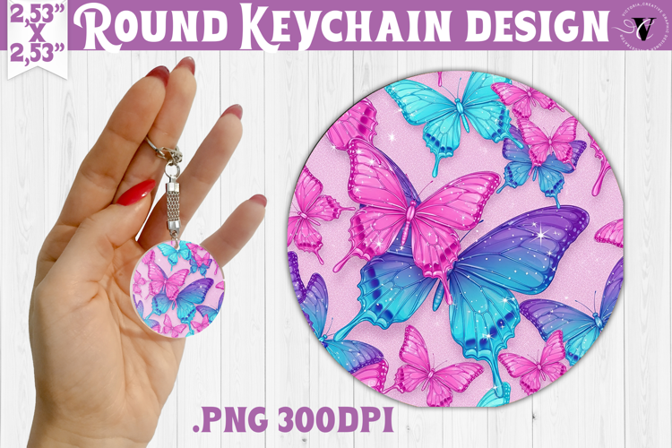 Vintage vibe Round keychain | Y2K glamorous style