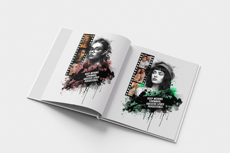 Retro Magazine Collage Creator Photo Effect Template