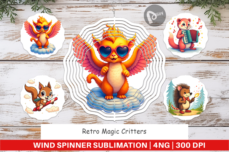 Wind Spinner Retro Magic Critters