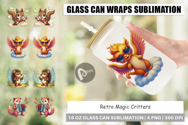 Glass Can Retro Magic Critters example image 1