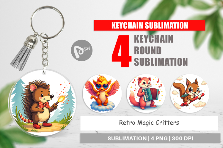 Keychain Retro Magic Critters