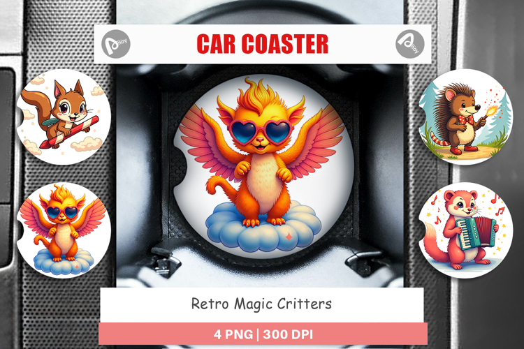 Car Coaster Retro Magic Critters