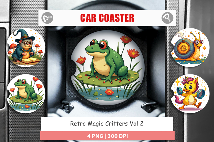 Car Coaster Retro Magic Critters