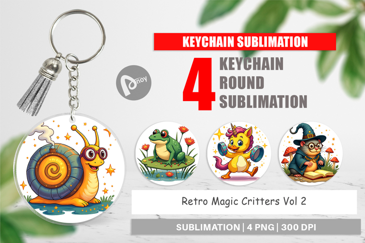 Keychain Retro Magic Critters