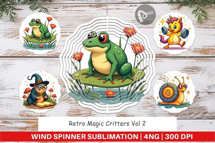 Wind Spinner Retro Magic Critters