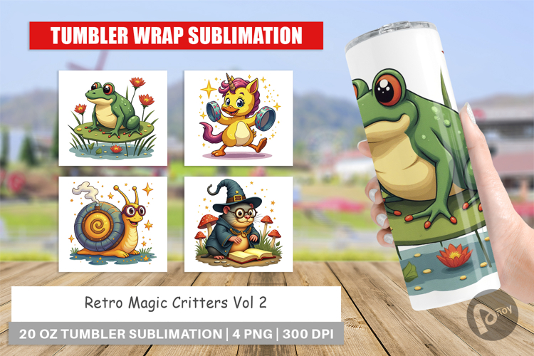 Tumbler Retro Magic Critters