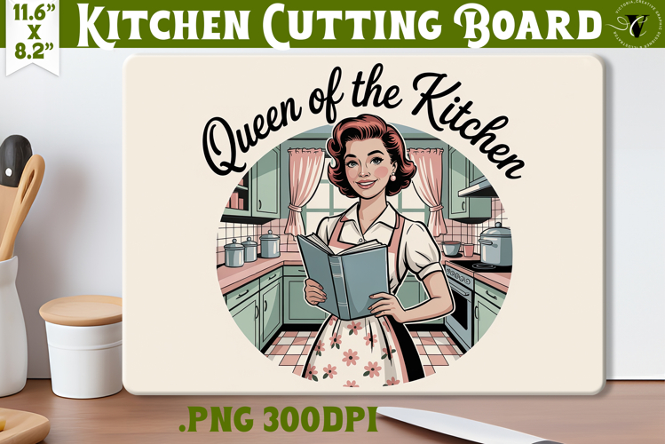 Retro Mom Cutting Board | Funny Mom Kitchen decor