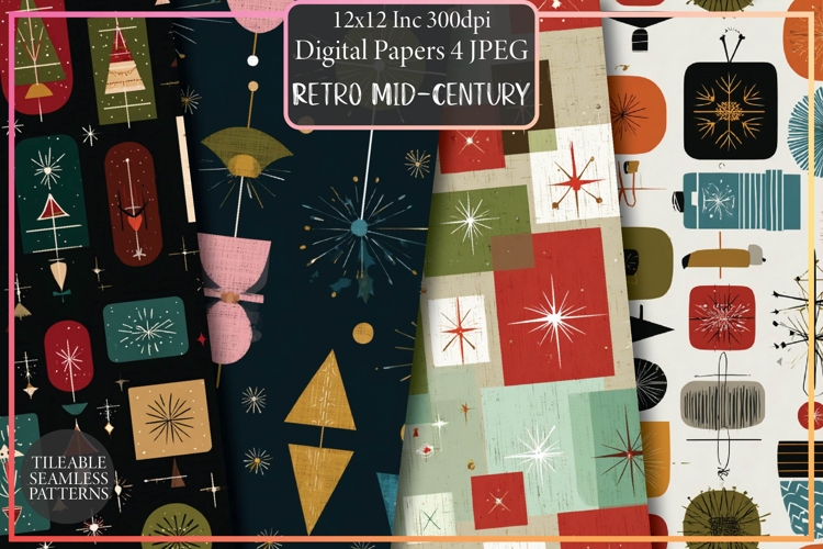 Retro Mid-Century Christmas Pattern
