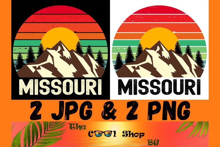 Retro Missouri Vintage Sublimation Png, Missouri Sunset Png