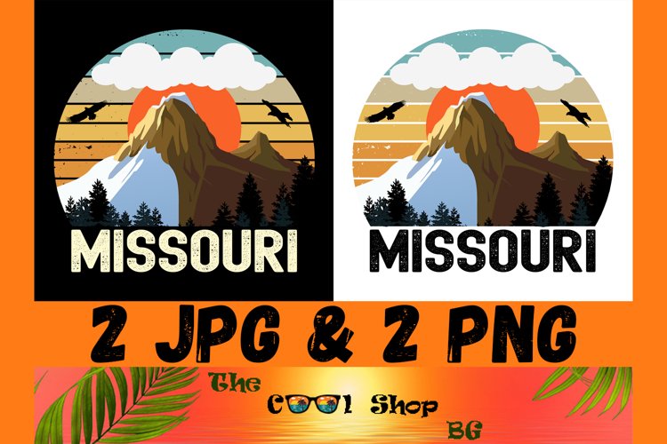 Retro Missouri Vintage Sublimation Png, Missouri Sunset Png