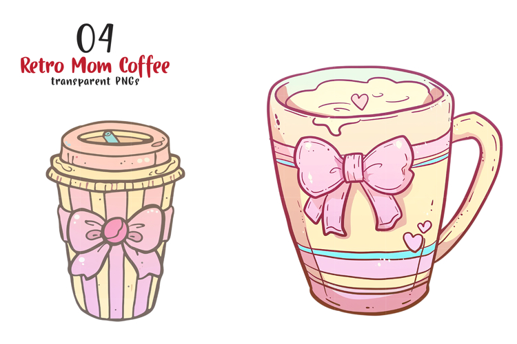 Retro Mom Coffee Png Clipart