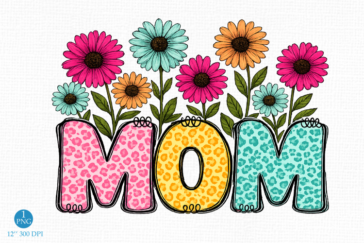 Retro Mom PNG, Mama Floral Flower Design
