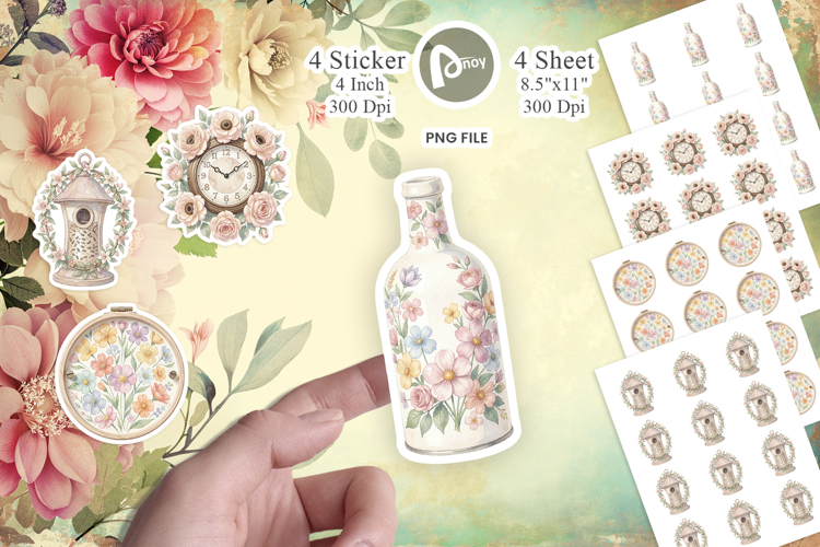 Retro Nature Discovery Sticker