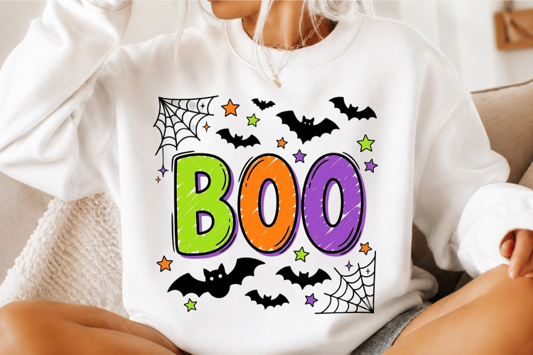 Retro Neon Halloween Shirt Design example image 1